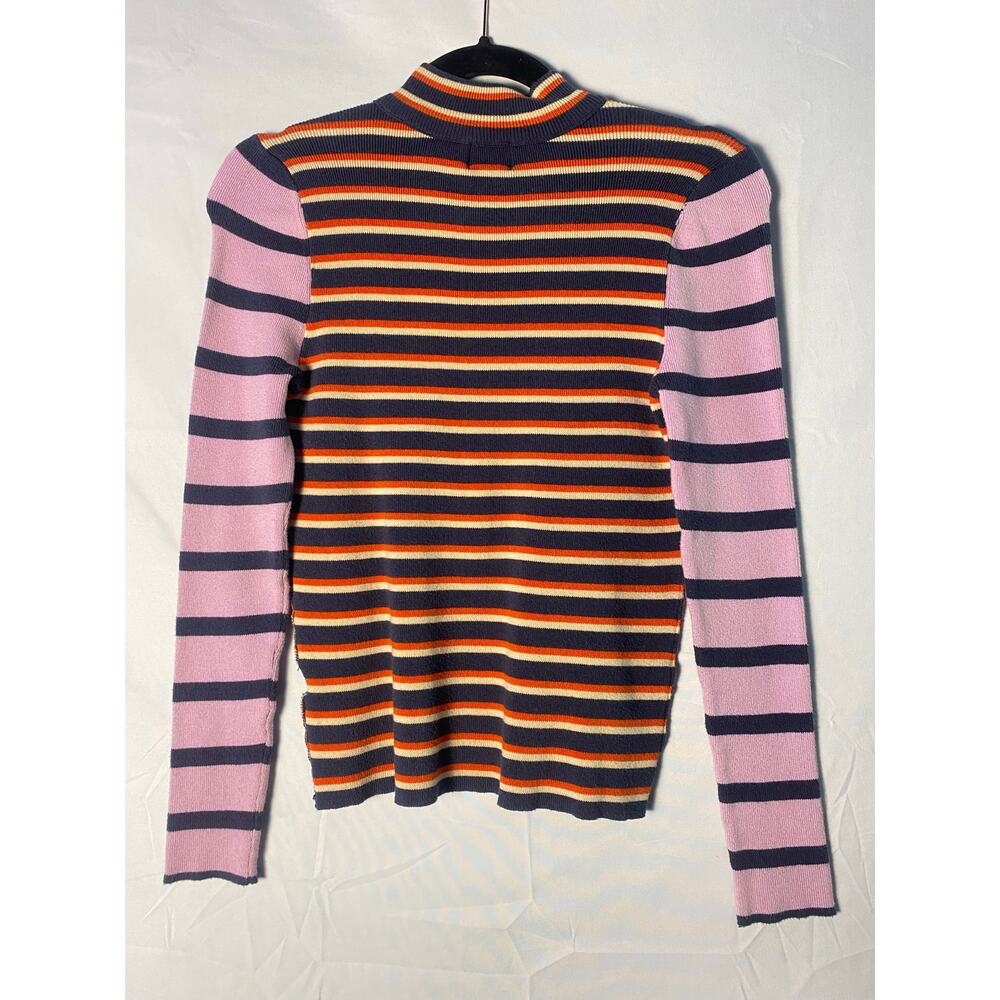 Urban Outfitters BDG Long Sleeve Mock Neck Striped Knit Top Women's Size Large